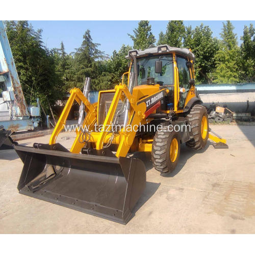 Articulated backhoe loader for flexible maneuvering